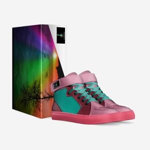 Vintage Rainbow Basketball High Top (Mens)